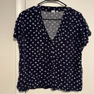 GAP Dark Blue Geometric Women's Blouse